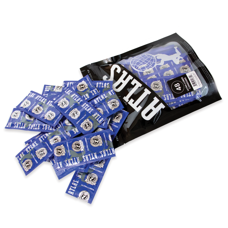 atlas lubricated condoms Atlas Lubricated Condoms Latex🍯Male Protection Bareskin Ultra Thin  Pleasure main image 0