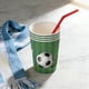 thumbnail image 5 of Vasos de papel para fiestas de fútbol | Paquete de 10 vasos desechables de papel para bebidas frías y calientes | Vasos de 250 ml con temática de estadio para el día del partido, fiestas infantiles, 5 of 6
