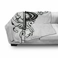 thumbnail image 3 of Letter P Soft Flannel Fleece Blanket, Floral Swirls Essence Blooms Letters Baroque Inspired Initials Design Print, Cozy Plush for Indoor and Outdoor Use, 60" x 80", Black Grey White, by Ambesonne, 3 of 6