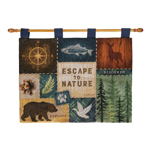 Escape To Nature Woven Wall Hanging 36" x 26"