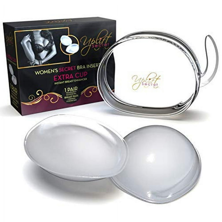 Silicone Bra Inserts - Clear Gel Push Up Breast Pads - Bra Padding Bust  Enhancer 