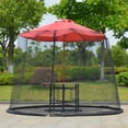 thumbnail image 2 of koolsoo Umbrella Netting Cover Bug Mesh Screen Dia 3m for Patio Porch Deck black, 2 of 7