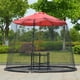 thumbnail image 2 of Sombrilla de jardín al aire libre, sombrilla de red para patio, porche, picnic negro, 2 of 7