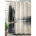 thumbnail image 2 of Black Beige Lake Shower Curtain Set ，Waterproof Fabric Shower Curtains Mysterious Abstract Aesthetics Vintage Shower Curtains for Bathroom,Bathroom Decor 36"x72", 2 of 6
