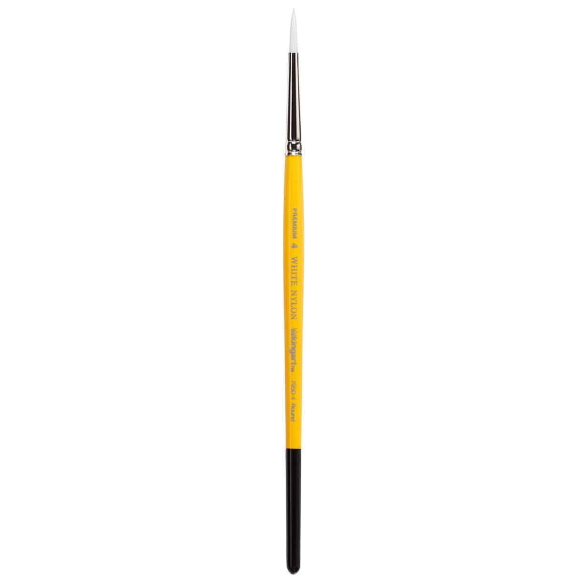 KINGART&reg; Premium White Nylon 7950 Gold Grip&trade; Series Round Artist Brushes, Set of 8 Unique Sizes