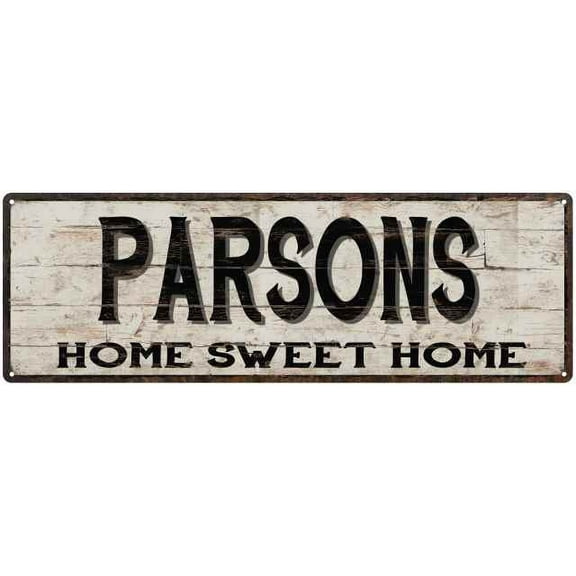 PARSONS Rustic Home Sweet Home Sign Gift 8x24 Metal Decor 108240084453