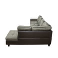 thumbnail image 3 of Hommoo Flannel & PVC L-Shaped Sectional Couch and Sofa Set, Modern Living Room Furniture Set, Right Side, Taupe, 3 of 9