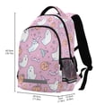thumbnail image 2 of FORMRS Unisex Backpack Elementary School Travel Bookbag with Reflective Stripes, Purple Halloween, 2 of 7