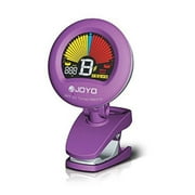 joyo jmt-01 clip on tuner & metronome with color display for guitar, bass, violin, ukulele and more