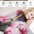thumbnail image 3 of Fenyluxe Flowers Print Throw Blanket for Bed Couch Car Kids Adults All Seasons, Soft Plush Blanket Lightweight Anti-Wrinkle 50x60in, 3 of 6