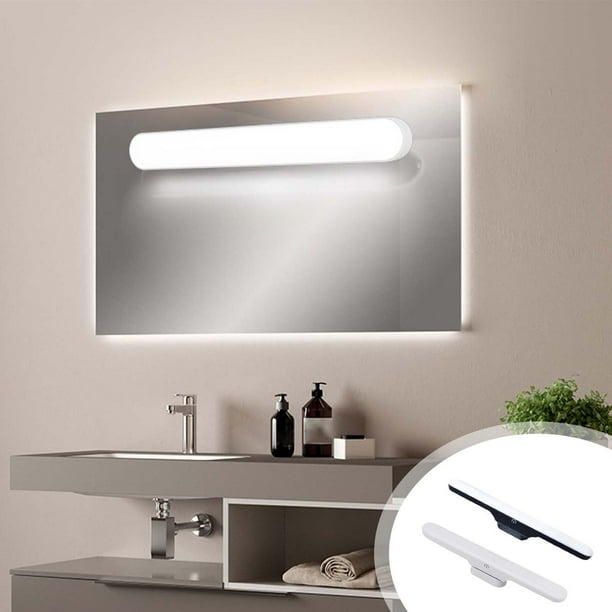Espejos regulables con 28 LEDs • 3 temperaturas de color • Batería recargable de 1800mAh • Montura magnética y adhesiva para armarios, armarios, tocadores