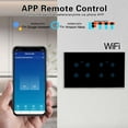 thumbnail image 2 of LEFU for Smart WiFi Touch Switch for Home Automation, Compatible with for Tuya App, Alexa Voice Control, Remote Control, 8 Gang Options, Tempered Glass Panel, 220V 10A, 2 of 5