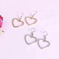 thumbnail image 5 of Pendientes colgantes de corazón hueco Yashi dorado y plateado para mujer, 5 of 5