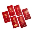thumbnail image 1 of Conjunto de 6 sobres Hong Bao con diseño de serpiente para el año lunar 2025, tamaño 9x17cm, 1 of 9