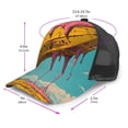 thumbnail image 2 of Zufioo Melting Banana Fantasy Print Mesh Baseball Cap, Adjustable Sport Travel Hat Accessory for Men and Women, 2 of 7