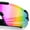 Black - Fuchsia Mirror, variant on Mens Color Mirror Polarized Plastic Sport Wrap MTB Plastic Sunglasses White - Blue Mirror