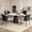 Black, variant on MOONMISS Dining Chairs Set of 4,Faux Leather Ergonomic Backrest Padded Seat Metal Legs Color Block For Kitchen Living Room