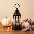 thumbnail image 5 of Halloween Vintage Silhouette Lantern 5.70IN Silhouette LED Lantern with Hanging Ring Spooky Lamp Halloween Decorations for Dining Table Fireplace Mantel Window Tree Branch Indoor Home Decorations, 5 of 6