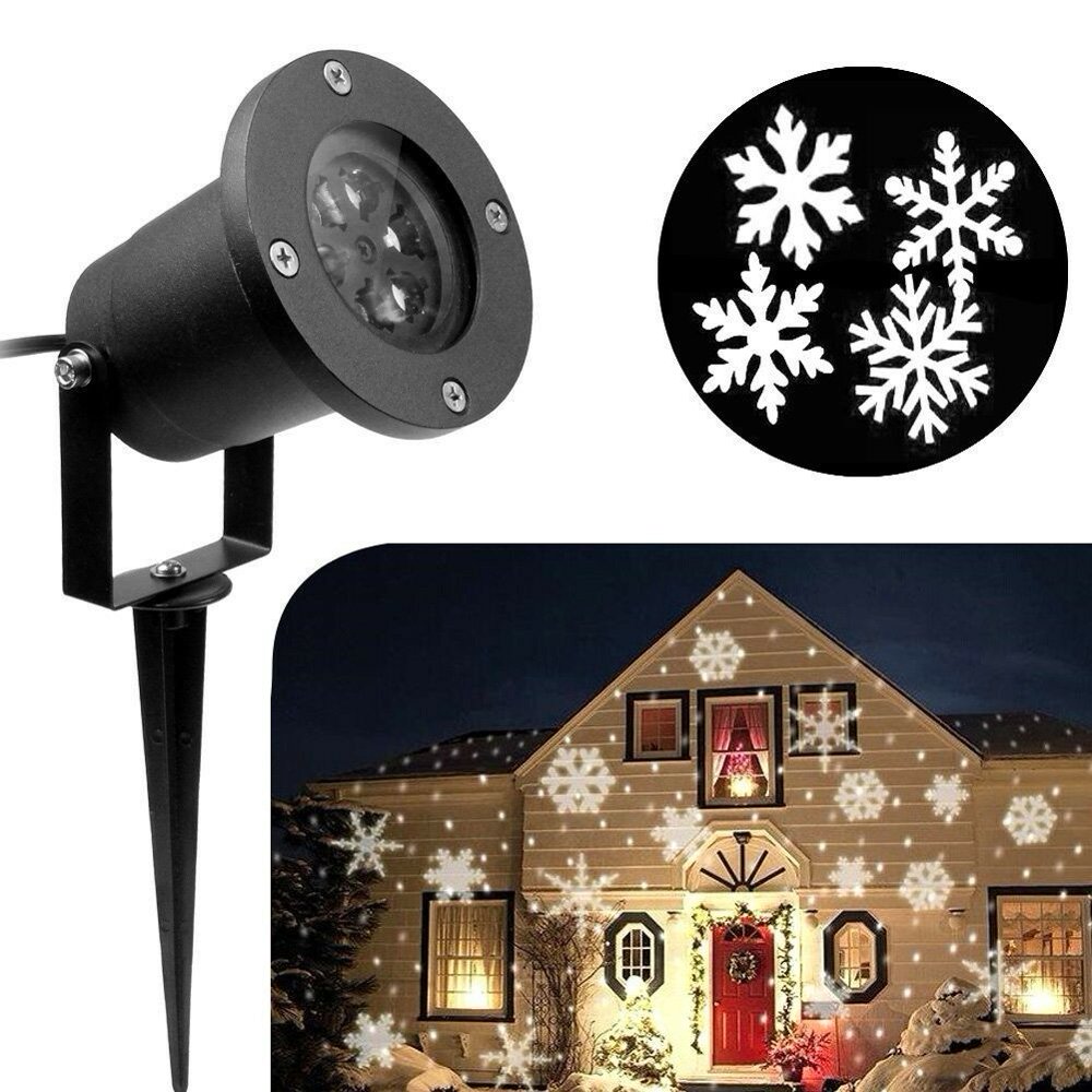 CHRISTMAS HOLIDAY LED LIGHT PROJECTOR WATERPROOF SNOWFLAKES Walmart