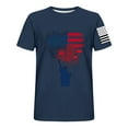 thumbnail image 3 of Oplxuo Men's 4th of July Shirts American Flag Patriotic Shirts Short Sleeve USA Memorial Day Cotton T Shirts, 3 of 5