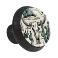 thumbnail image 2 of 12 Pcs Cabinet Knobs Beautiful Cactus and Skull of Bull, Round Crystal Glass Drawer Dresser Wardrobe Handles Pulls Door Cupboard Hardware Knob with Screws for Home Kitchen, 2 of 6
