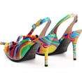 thumbnail image 6 of Women's Sexy Slingbacks Bow Stiletto Heels Closed Pointed Toe Pumps Bead Buckle Strap High Heels Dress Shoes, 6 of 12