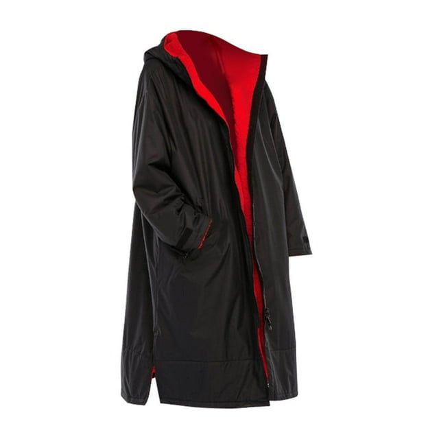 Waterproof Surf Changing Robe Outdoor Coat Lamb Wool Men Poncho Jacket Hooded Cloak