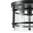 thumbnail image 2 of Globe Electric Rustic Contemporary 3-Light Dark Bronze Indoor Flush Mount Ceiling Light, Clear Glass, 2 of 6