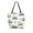 Engineering Vehicle Pattern, variant on Open Top Canvas Tote Bag with Zipper Reusable Shopping Bag 13.5x15" Roomy Carryall Rose with Flag Pattern
