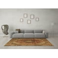 thumbnail image 3 of Ahgly Company Indoor Square Medallion Brown Traditional Area Rugs, 8' Square, 3 of 4