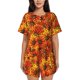 thumbnail image 1 of Balery Sunflower4 Conjunto de Pijama para Mujer con Estampado, Dos Piezas de Manga Corta y Shorts, Ropa de Dormir Suave con Cuello Redondo y Bolsillos-4X-Large, 1 of 6