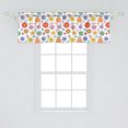 thumbnail image 2 of Ambesonne Spring Valance Pack of 2, Tropical Flowers Plain Back, 54"X18", Pale Orange Ceil Blue, 2 of 4