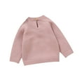 thumbnail image 3 of Bysome Baby Toddler Girls Sweater Boy Knit Blouse Pullover Sweatshirt Warm Crewneck Long Sleeve Tops For Children Pullover Long Sleeve Cute Print Girls Sweater Light Pink Size 6-9 Months, 3 of 9