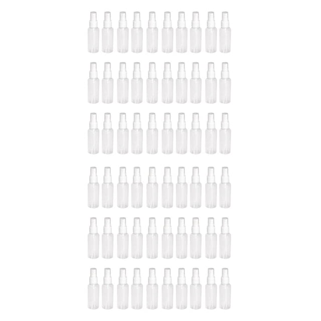 60Pcs Botellas de Spray Vacías Transparentes 50Ml Contenedor Recargable de Plástico Mini Contenedores Cosméticos VacíOs