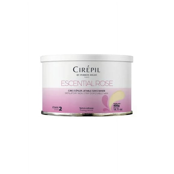 Cirepil - Escential Rose - 400g / 14.11 oz Wax Tin - Light Rose Scent - Creamy Texture - All-Purpose, Excellent for Short, Coarse or Shaved Hair - Easy Removal, No Strips Needed
