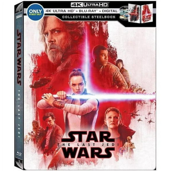 Star Wars: The Last Jedi (4K Ultra HD, Blu-Ray, Digital) (Limited Edition Collectible Steelbook)