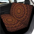 thumbnail image 3 of Yuyamidu Orange Mandala Car Seat Covers Full Set 14 Pack with Steering Wheel Cover,Seat Belt Covers Cup Holder with Keychain,Novelty Automotive Protector Set Unverisal Fit Cars SUV Turcks, 3 of 7