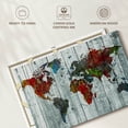 thumbnail image 6 of Elephant Stock Artisanal World Map Wall Art - Horizontal Canvas Wall Art - Living Room Wall Decor - Map Canvas - Red And Green Decor - 12" x 8", 6 of 8