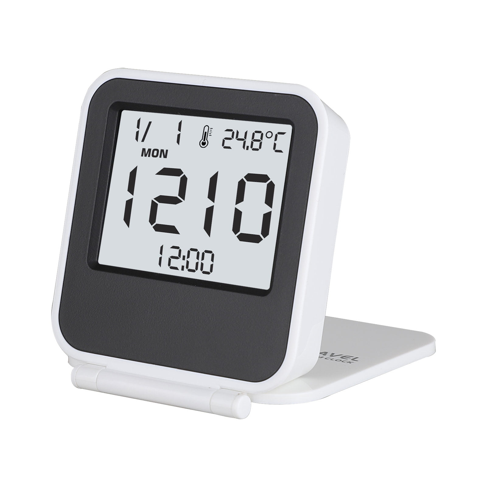 TSV Digital Travel Alarm Clock, 2/1pcs LCD Collapsible Portable Alarm