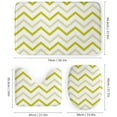 thumbnail image 3 of 4Pcs Hot Pink Chevron Pattern Shower Curtain Sets, Bathroom Set Decor with Non-Slip Bath Mat, Toilet Lid Rug and Contour Mat, 72 x 72inch, 3 of 8
