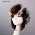 thumbnail image 2 of Gorro grueso de piel sintética, gorro de copa, gorro cálido, gorro con aro, gorro de felpa corto de piel de conejo a la moda para mujer, otoño e invierno, 2 of 5