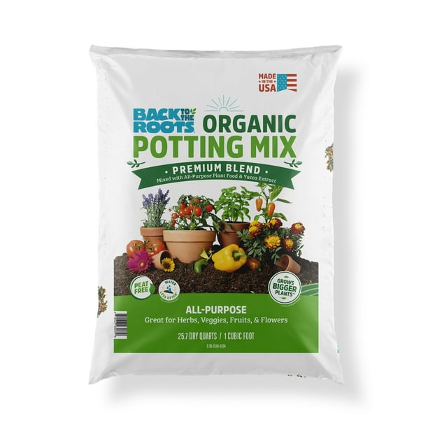 Back to the Roots Organic Premium Blend AllPurpose Potting Mix Soil, 1