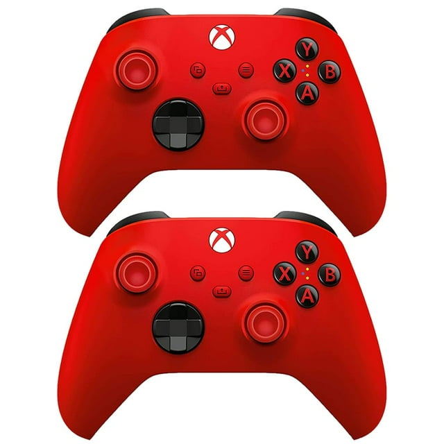 Controlador inalámbrico Microsoft Xbox Pulse rojo QAU-00011, paquete de 2 unidades