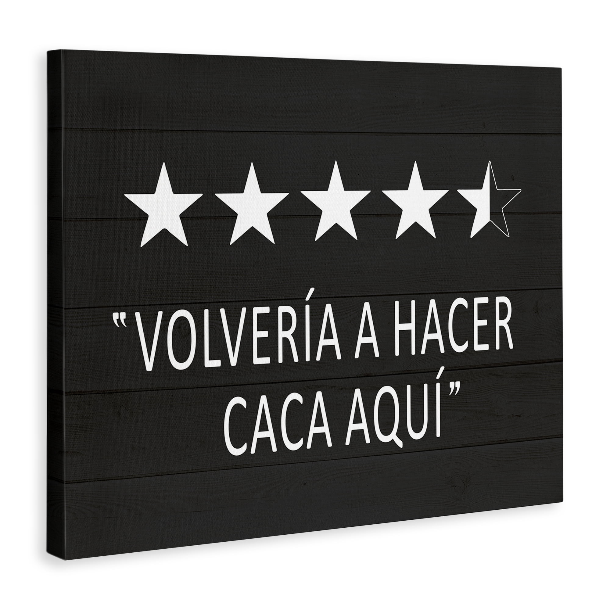 Stupell Industries Baño Cinco Estrellas Bath & Laundry Painting Wrapped Canvas Art Print Wall Art, 20 x 16