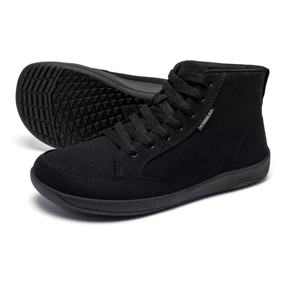 HOBIBEAR Barefoot Shoes for Women Men | Wide Toe Box | High Top Canvas | Comfortable Trail Running Sneaker
