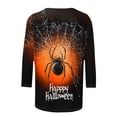 thumbnail image 6 of Tqyyweavej Womens Halloween 3/4 Sleeve Crew Neck Shirts Plus Size Fall Halloween Funny Graphic Top Loose Fit Spooky Season Tees S-5XL, 6 of 6