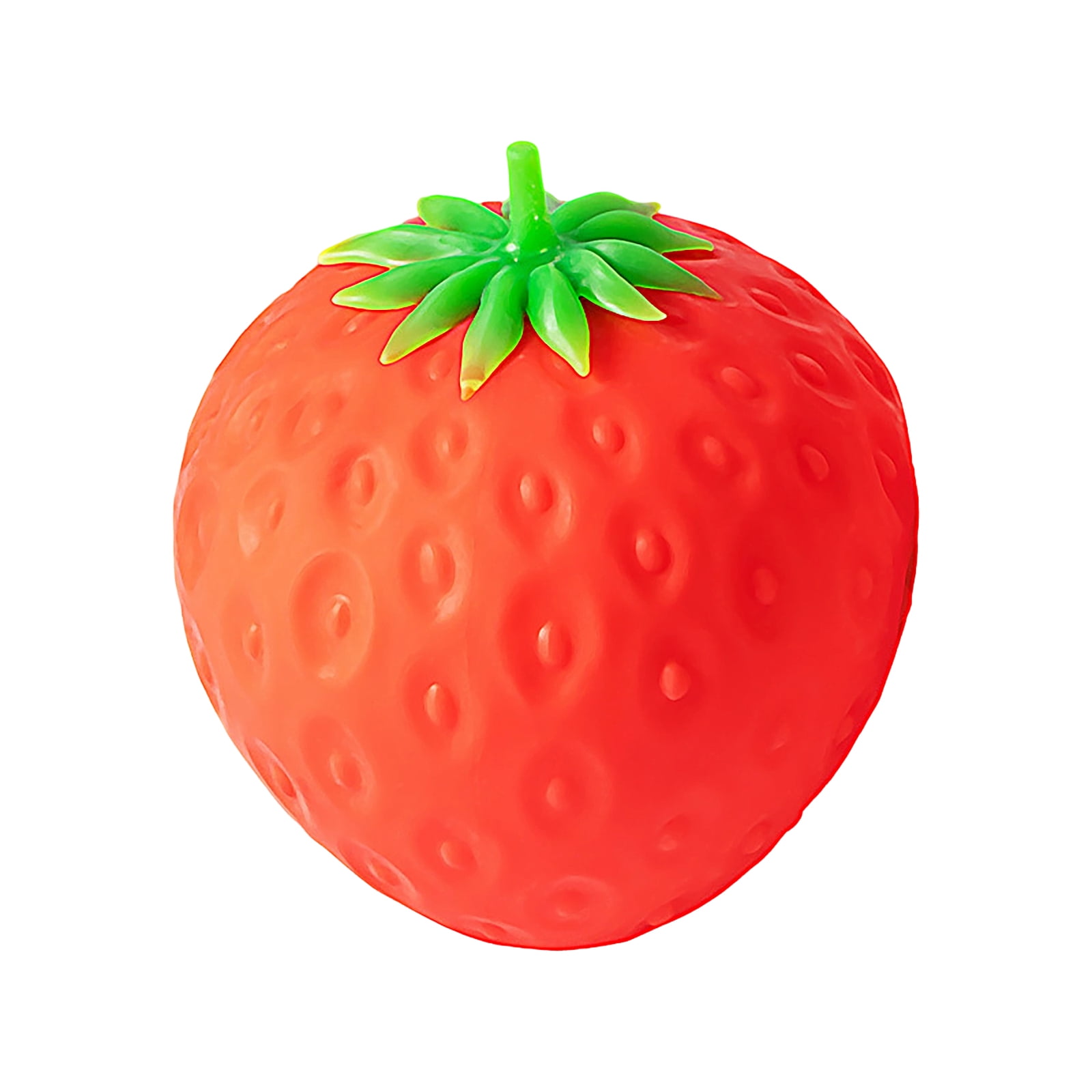 Stress Squishy Strawberry, Quick Rebound Portable Realistic Stress-Relieving Strawberries, Squeezable Strawberry Ball for Adults, Easter Basket Stuffers
