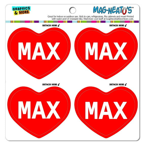 I Love Heart - Name - Max - MAG-NEATO'S(TM) Vinyl Magnet Set