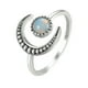 thumbnail image 1 of EeaseMX 1 anillo ajustable con apertura creativa de luna y sol, elegante anillo de piedra lunar, joyería, 1 of 7
