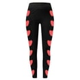 thumbnail image 4 of Afdoent Women's Leggings Women's Valentine Day Casual Heart Printed Leggings For Women High Waisted Yoga Pants Comfortable, 4 of 4